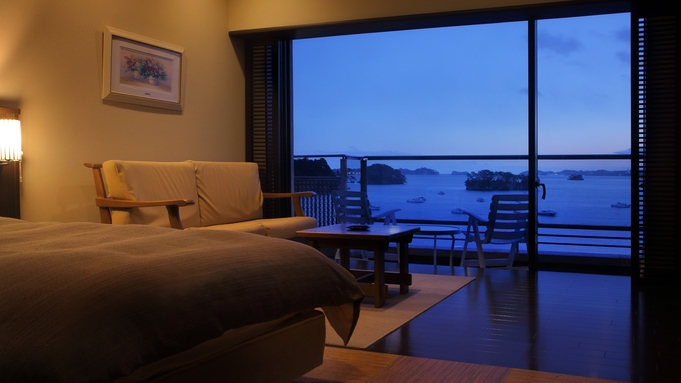 最上階芭蕉亭海側デザイナーズツイン「さくら」　デザイナーズ客室で松島の絶景を堪能